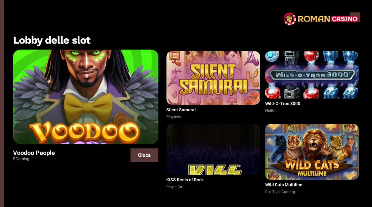 Esplora la lobby dei giochi